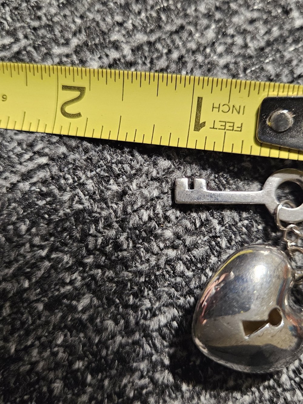 Vintage 925 Sterling Silver Heart Lock and Key Pendant Necklace Italy FAS - Picture 6 of 10
